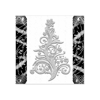 Abstrakte Kunst Briefmarke - Abstrakter Weihnachts Gummistempel
