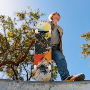 Abstrakte Kunst Bunt Skateboard