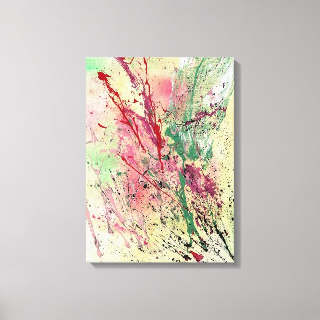Abstrakte Kunst - Champagner Leinwanddruck (Vorderseite)