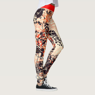 Abstrakte Kunst "Das Herz eines Planeten ist ein D Leggings