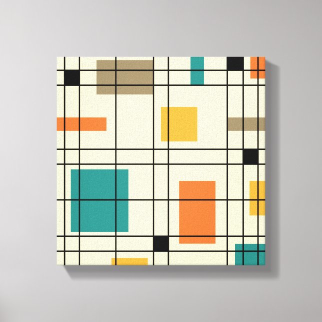 abstrakte Kunst der 50er Jahre Leinwanddruck (Vorderseite)
