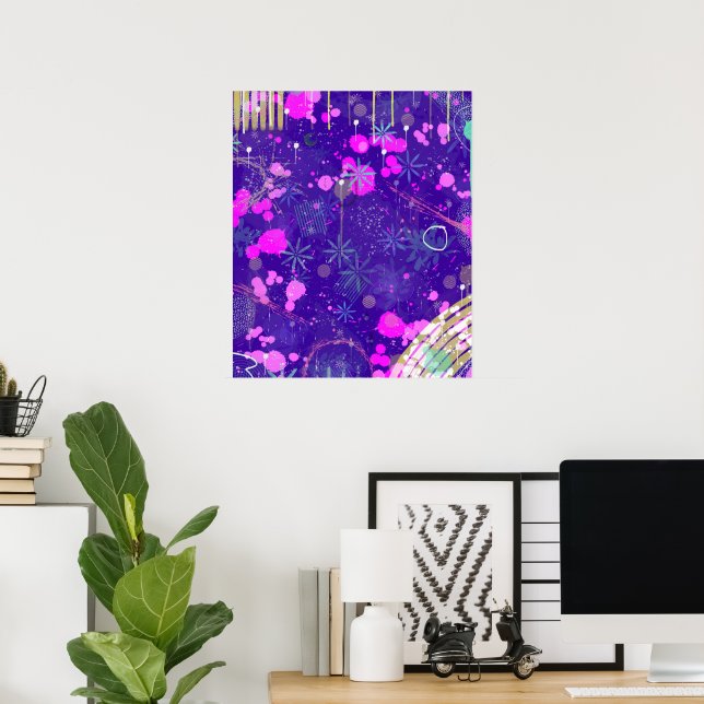 Abstrakte Kunst: der kreative Geist Poster (Heimbüro)