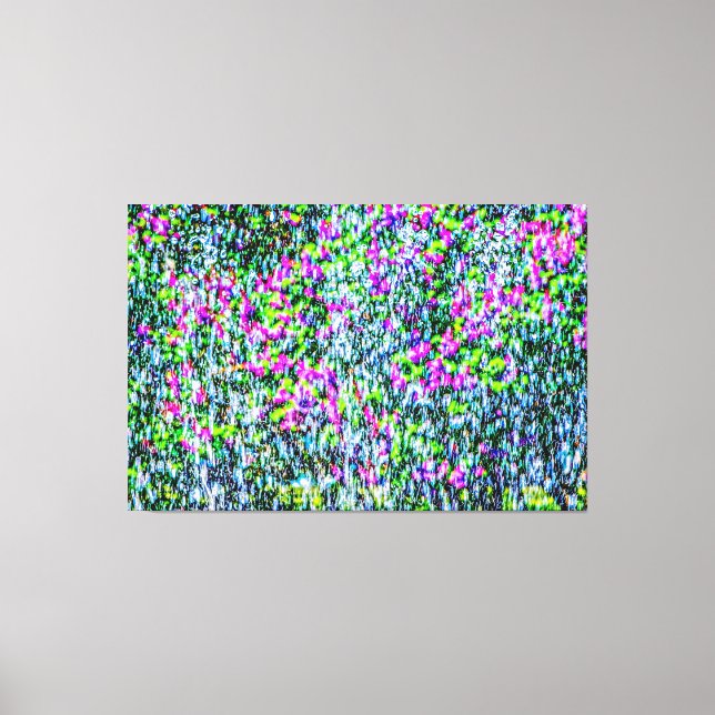Abstrakte Kunst der Lila Lilacs und Springbrunnen Leinwanddruck (Vorderseite)