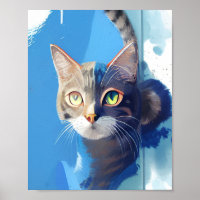 Abstrakte Kunst der Neugierigen Katze