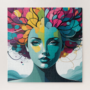 Abstrakte Kunst der psychischen Gesundheit