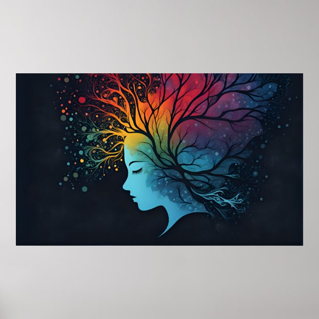 Abstrakte Kunst der psychischen Gesundheit Poster (Vorne)