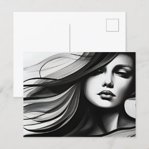 Abstrakte Kunst der psychischen Gesundheit Postkarte