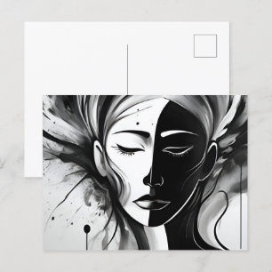 Abstrakte Kunst der psychischen Gesundheit Postkarte
