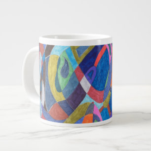 abstrakte Kunst des "Colour Rush" Jumbo-Tasse