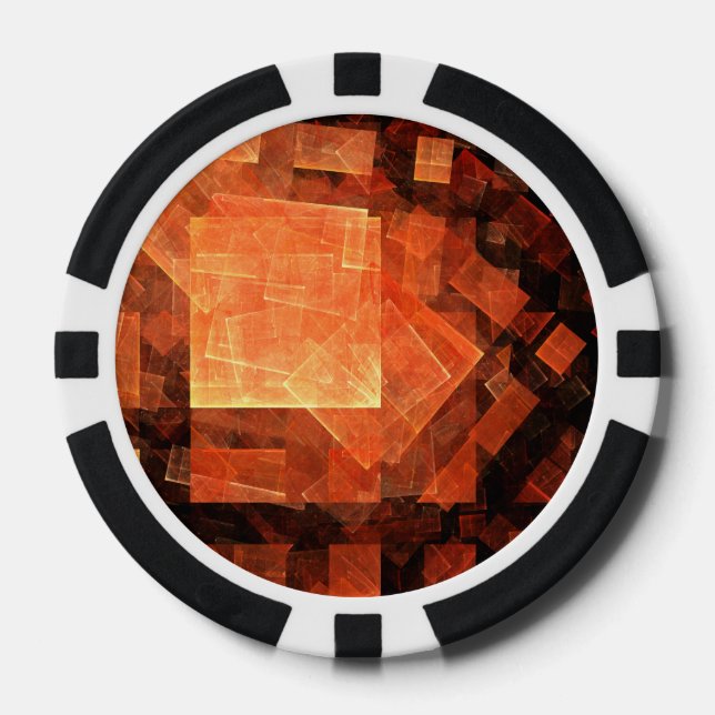 Abstrakte Kunst des Fensterlichts Pokerchips (Vorderseite)