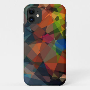 Abstrakte Kunst des Kubismus   Modernes geometrisc iPhone 11 Hülle