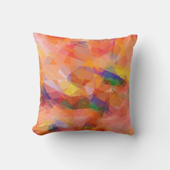 Abstrakte Kunst des Kubismus | Modernes geometrisc Kissen (Vorderseite)