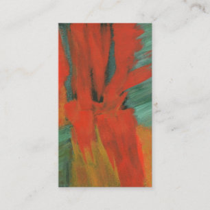Abstrakte Kunst, die rotes orange grünes Gold mal Visitenkarte
