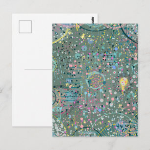 Abstrakte Kunst: Durch die Wiese  Postkarte
