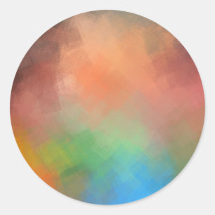 Abstrakte Kunst Elegante Farbige Leere Vorlage Runder Aufkleber