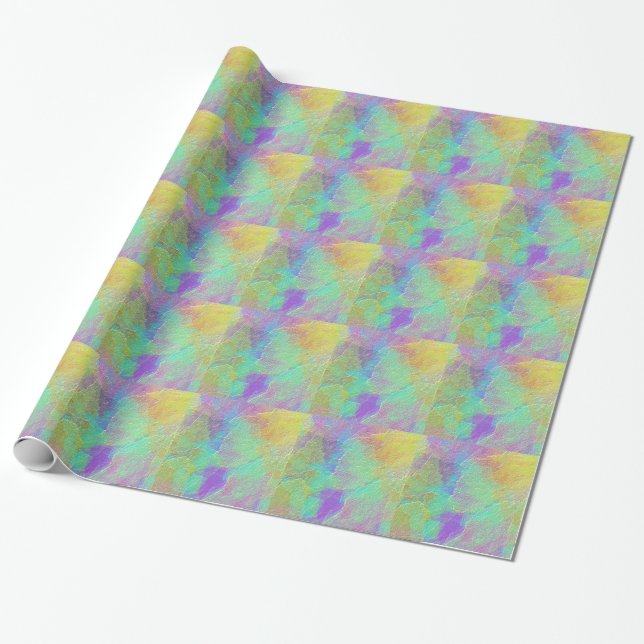 Abstrakte Kunst Farbige Texturierte Glas Geschenkpapier (Ungerollt)