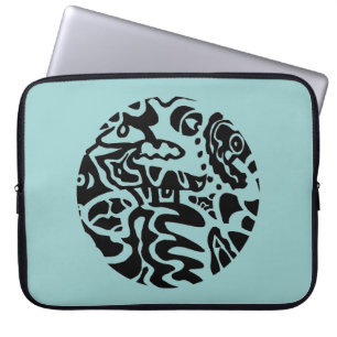 abstrakte Kunst "Fisch" Laptopschutzhülle