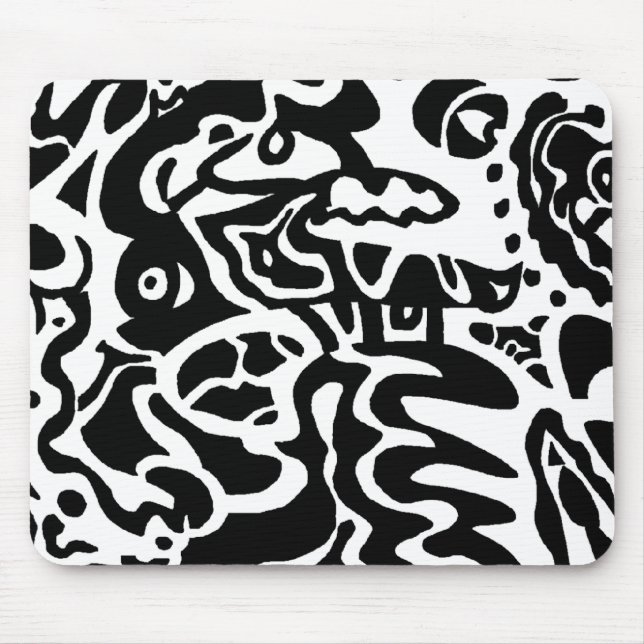 abstrakte Kunst "Fisch" Mousepad (Vorne)