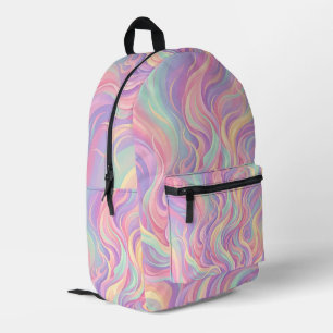 Abstrakte Kunst Flamme Feuer Pastell-Rucksack Bedruckter Rucksack