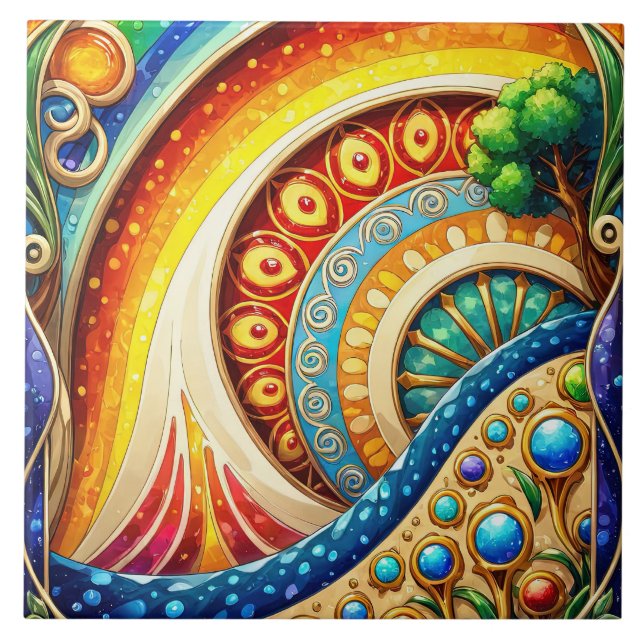 Abstrakte Kunst Fliese (Vorderseite)