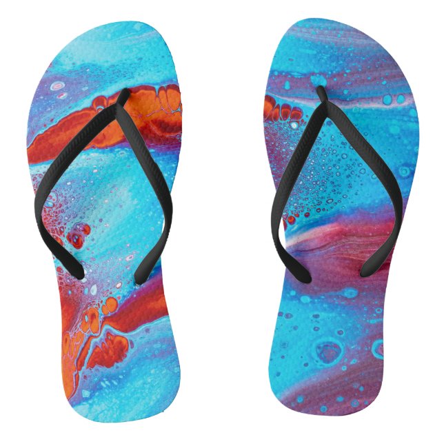 Abstrakte Kunst Flip Flops (Fußbett)