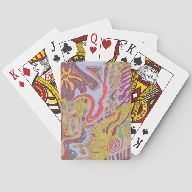abstrakte Kunst "Flutterflyland" Spielkarten (Rückseite)