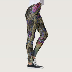 Abstrakte KUNST - Fraktal FLORAL FANTASY WORLD Leggings