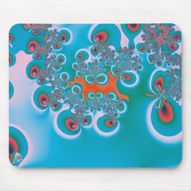 Abstrakte Kunst Frühlingsgarten Mousepad (Vorne)