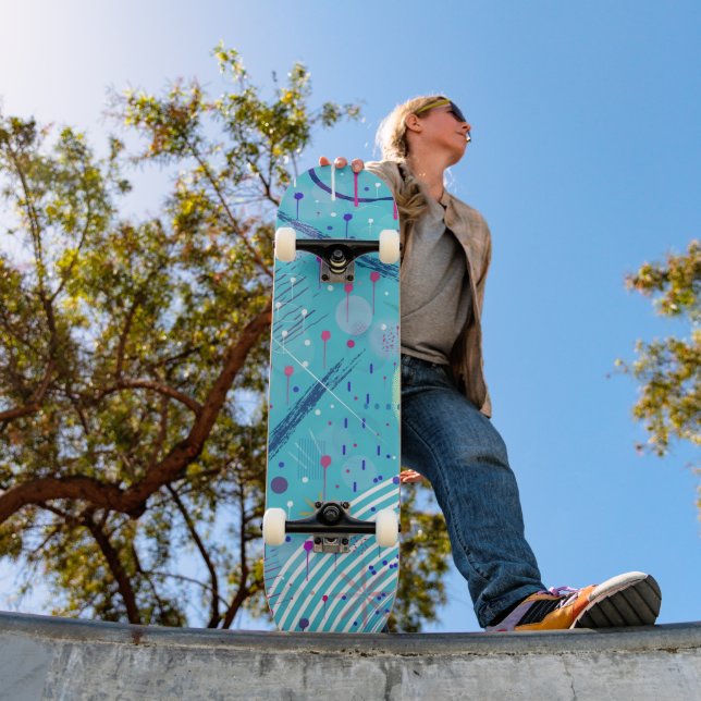 Abstrakte Kunst: Funken am Himmel Skateboard (Außenbereich 1)