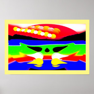 Abstrakte Kunst für die Zukunftswelt Poster