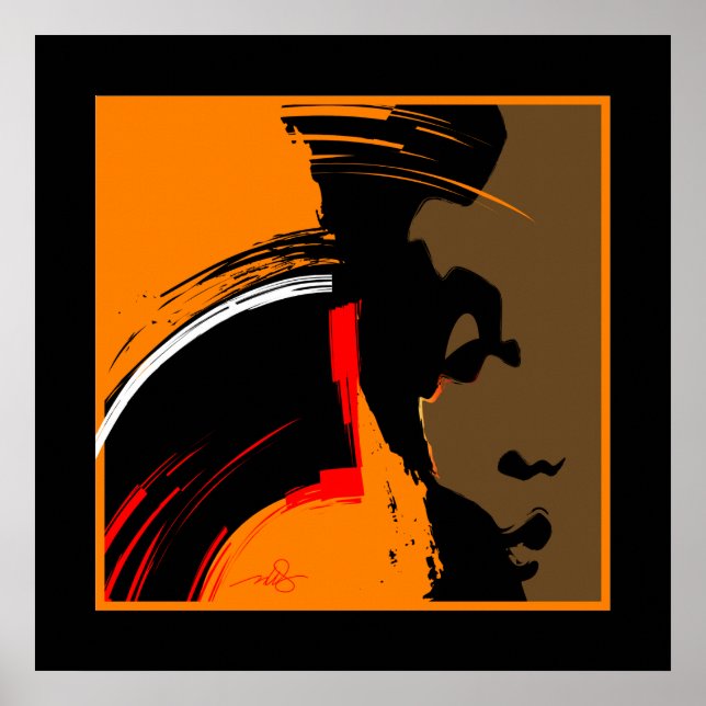 Abstrakte Kunst für junge Frauen Poster (Vorne)