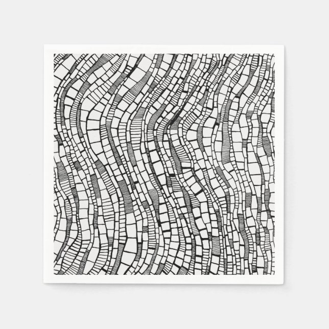 Abstrakte Kunst Geometrische Formen Serviette (Vorderseite)