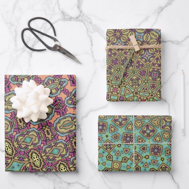 Abstrakte Kunst Geschenkpapier Set (Vorderseite)