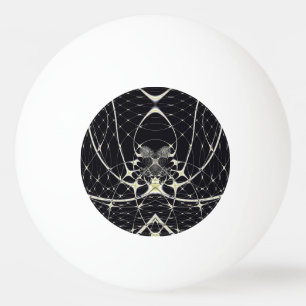 Abstrakte Kunst Goldenes Spinnennetz Tischtennisball