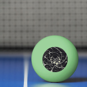 Abstrakte Kunst Goldenes Spinnennetz Tischtennisball