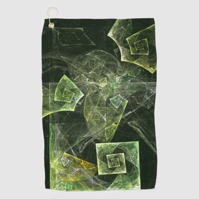 Abstrakte Kunst Golfhandtuch (Vorderseite)
