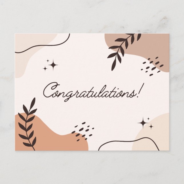 Abstrakte Kunst Gratulationen  Postkarte (Vorderseite)