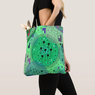Abstrakte Kunst: Grüne Kiwi-Frucht Tasche
