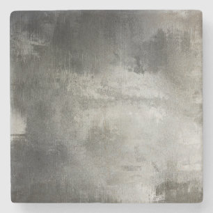 abstrakte Kunst Grunge schwarz und weiß texturiert Steinuntersetzer