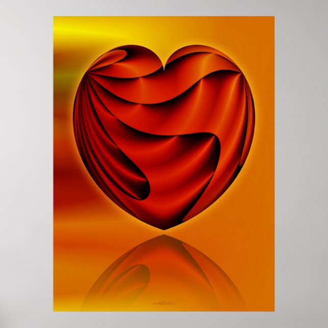 Abstrakte Kunst - Herz des Lebens Poster (Vorne)