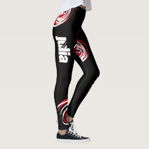 Abstrakte Kunst hinzufügen Ihren Namen Julia Leggings