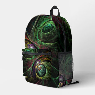 Abstrakte Kunst im Auge Bedruckter Rucksack