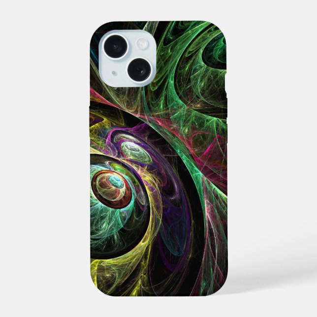 Abstrakte Kunst im Auge iPhone 15 Hülle (Rückseite)