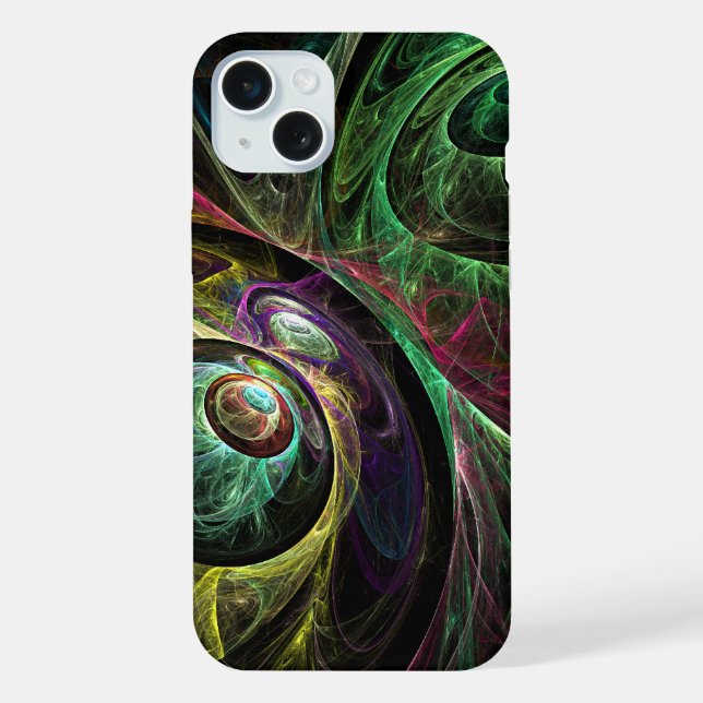 Abstrakte Kunst im Auge iPhone 15 Plus Hülle (Rückseite)