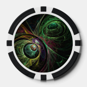 Abstrakte Kunst im Auge Pokerchips