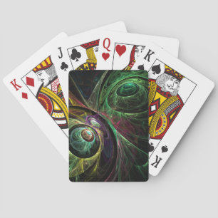 Abstrakte Kunst im Auge Spielkarten