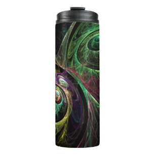 Abstrakte Kunst im Auge Thermosbecher