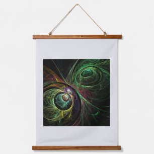 Abstrakte Kunst im Auge Wandteppich Mit Holzrahmen