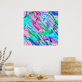 Abstrakte Kunst im Frühling Poster