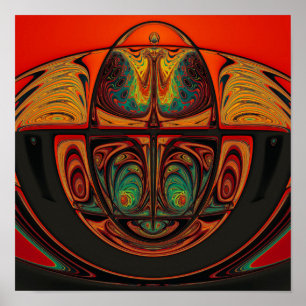Abstrakte Kunst im Jugendstil Poster